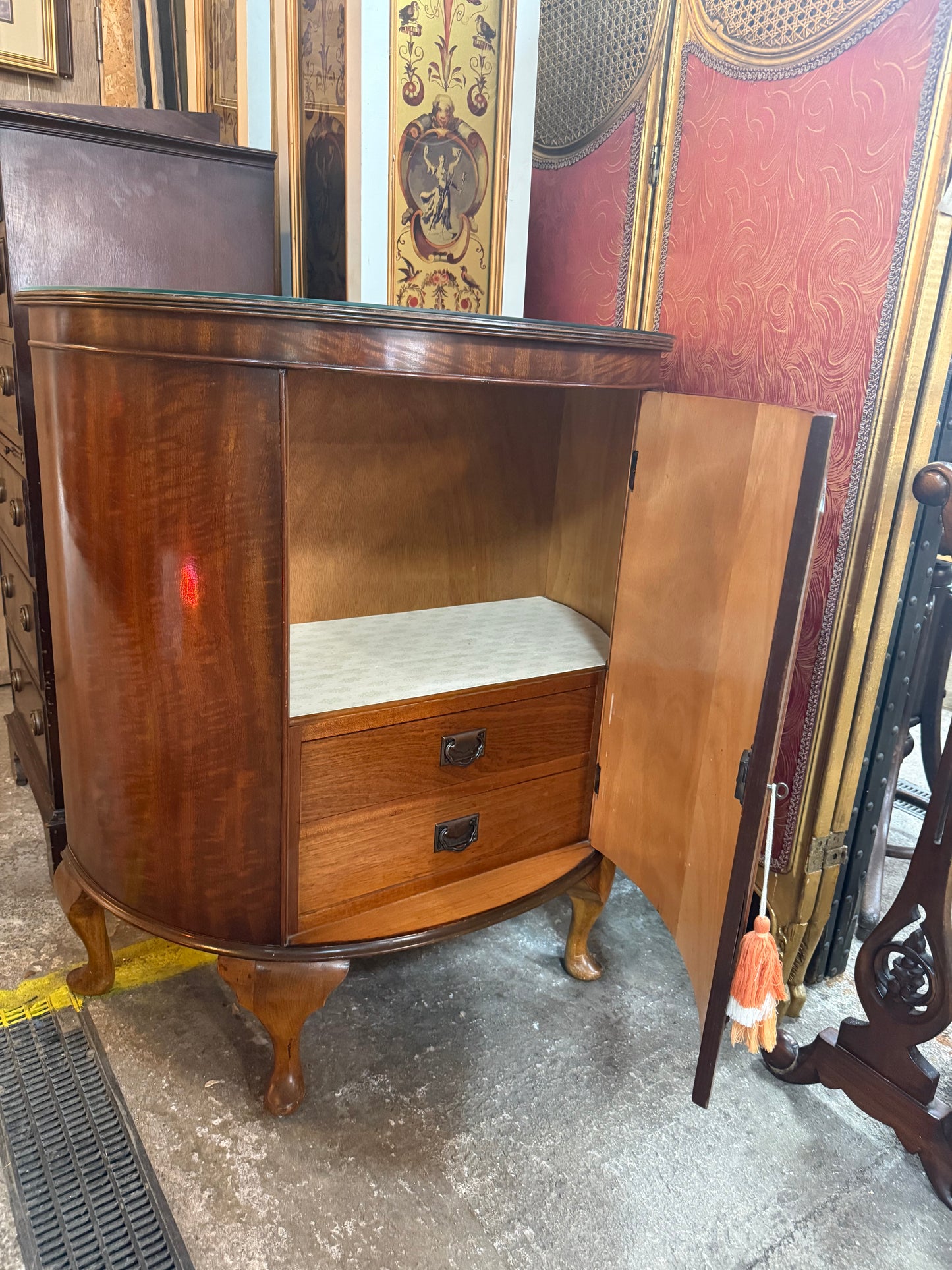 Edwardian Demi-Lune Cabinet