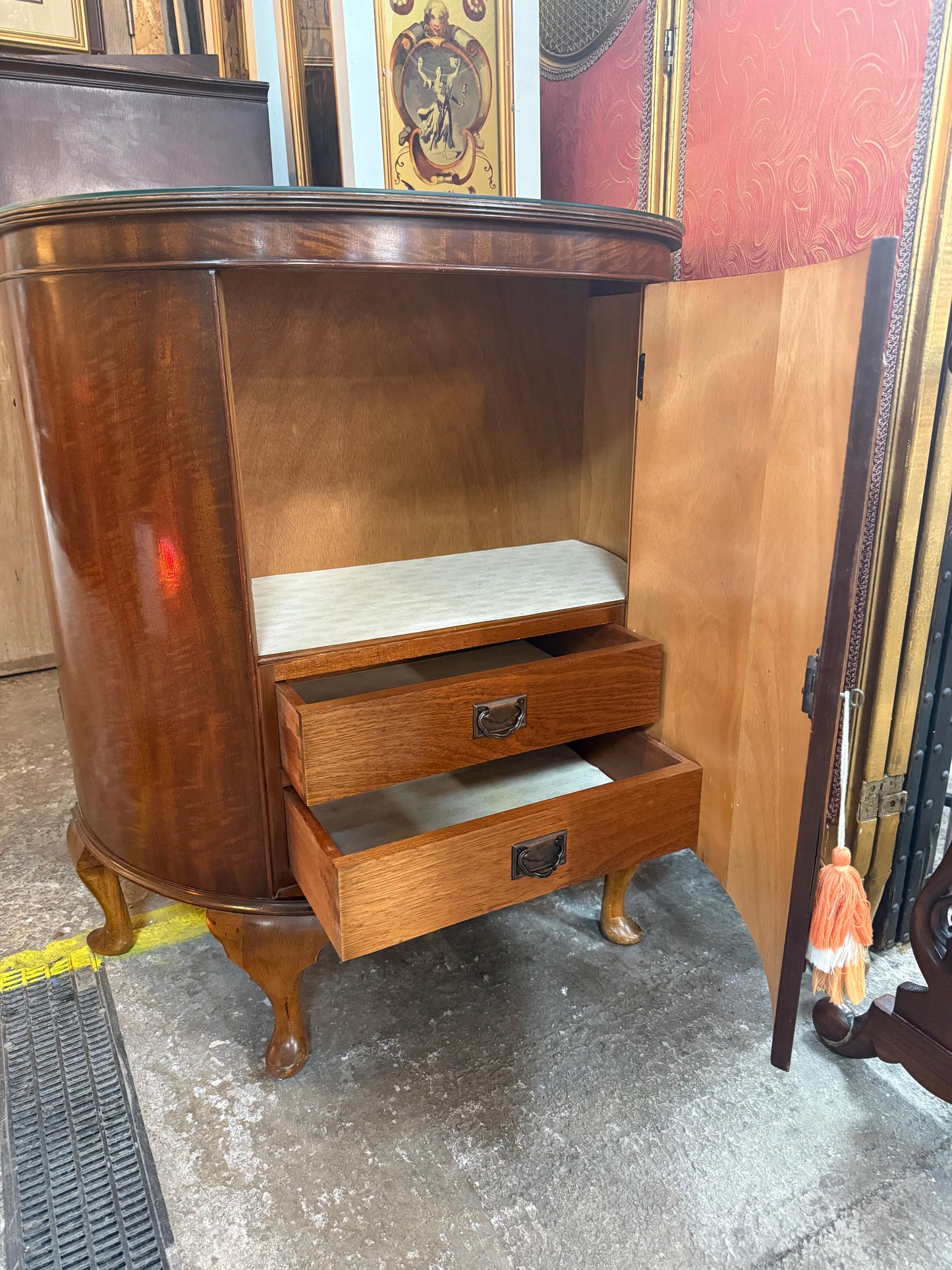 Edwardian Demi-Lune Cabinet