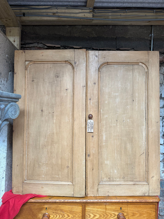 Victorian Stripped Pine Cupboard Top
