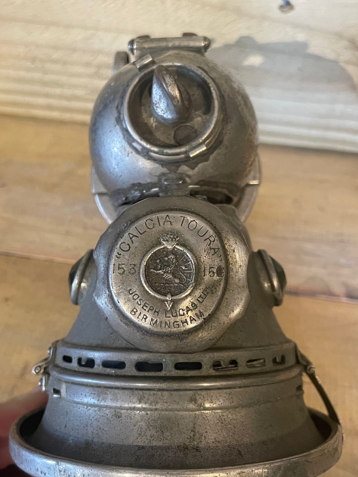 Joseph Lucas 'Calcia Toura' Carbide Bicycle Lamp c1920