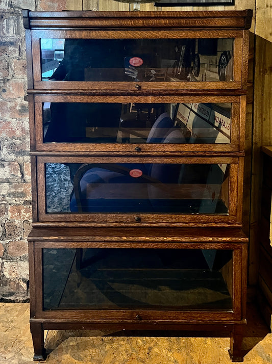 Early 20th Century Antique 4 Tier Stackable Barristers Bookcase