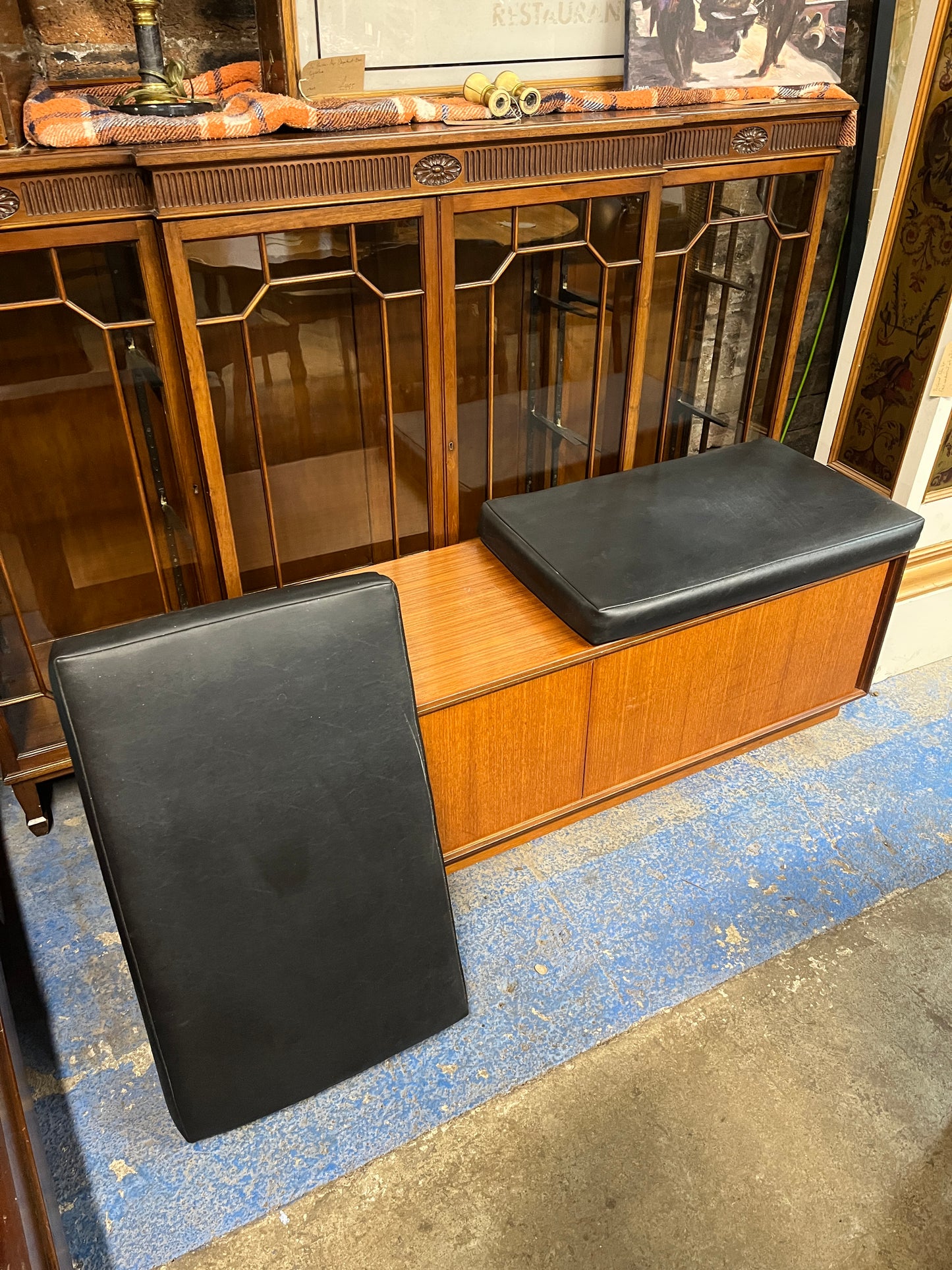 Mid Century Modern Sideboard with Cushions