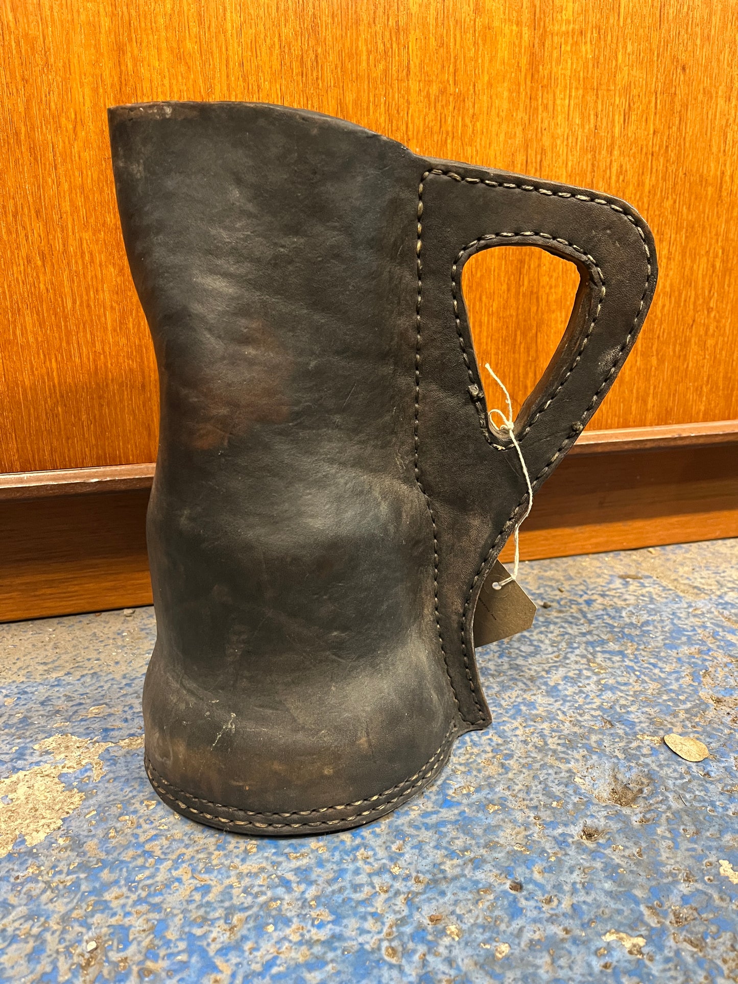 Leather stitched tankard