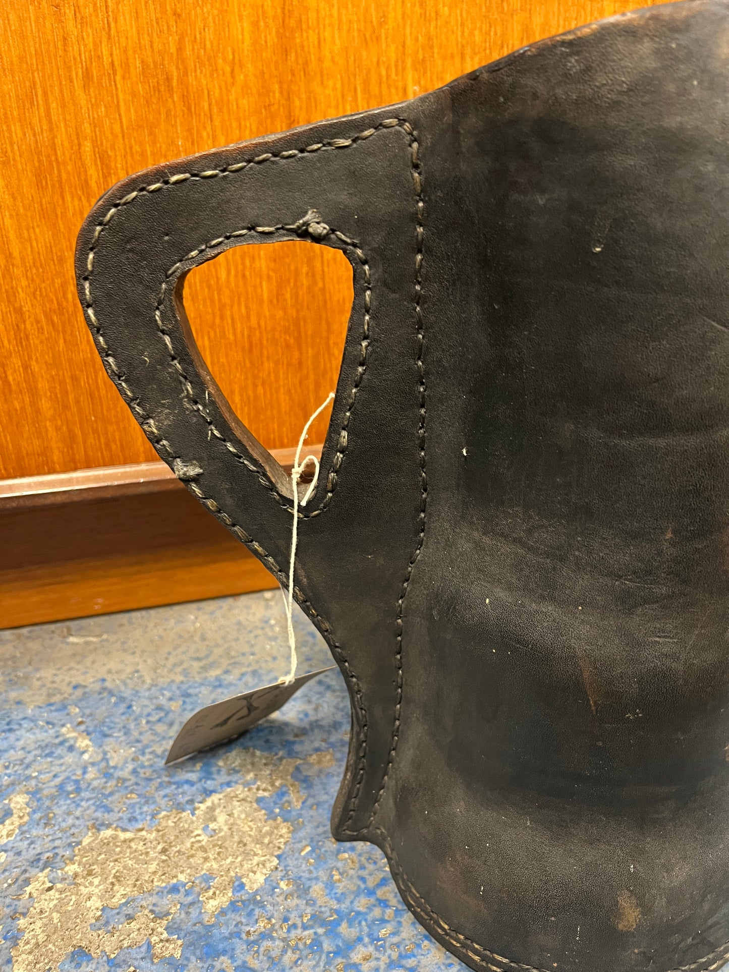 Leather stitched tankard