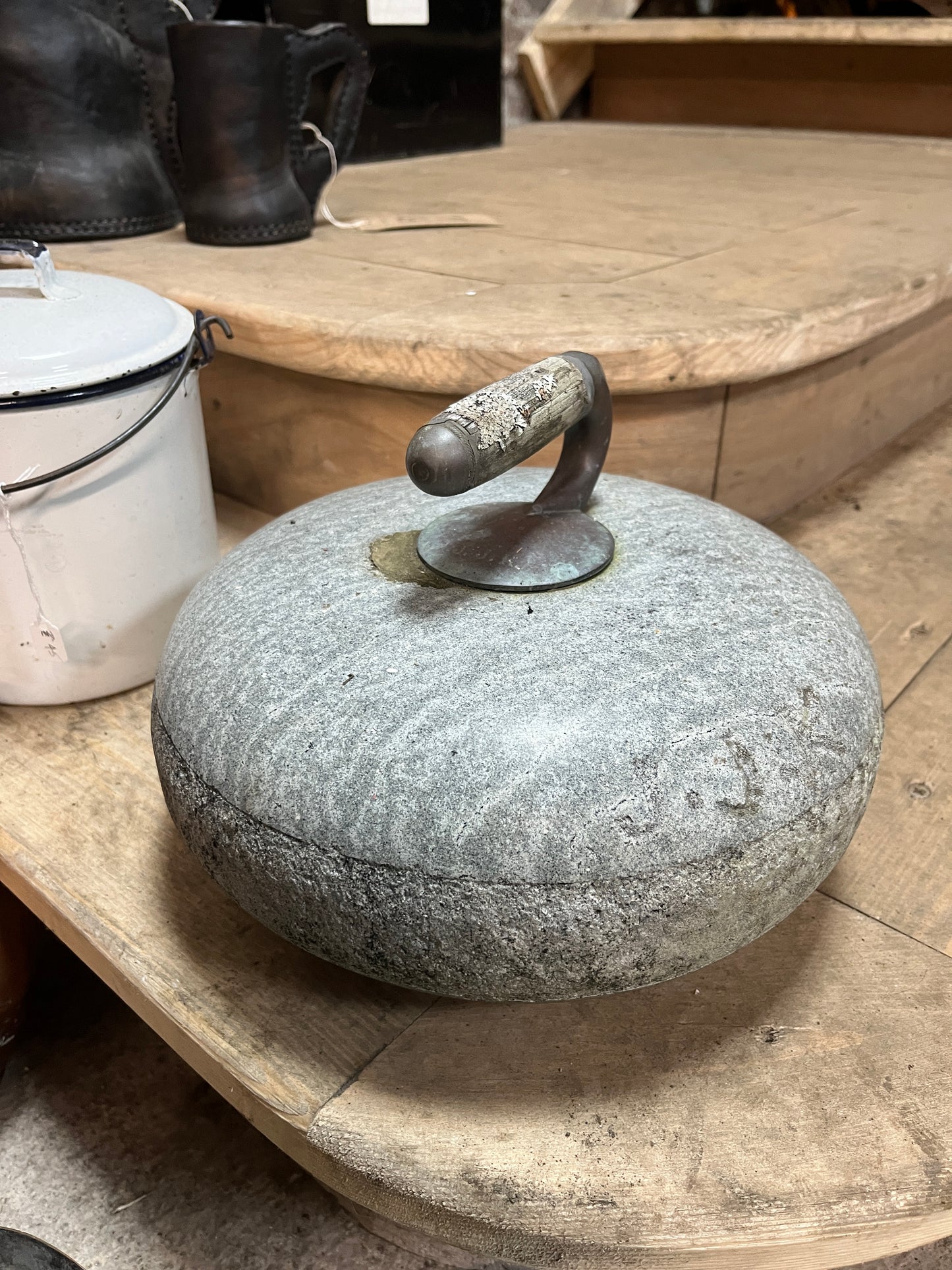 Vintage Scottish Granite Curling Stones