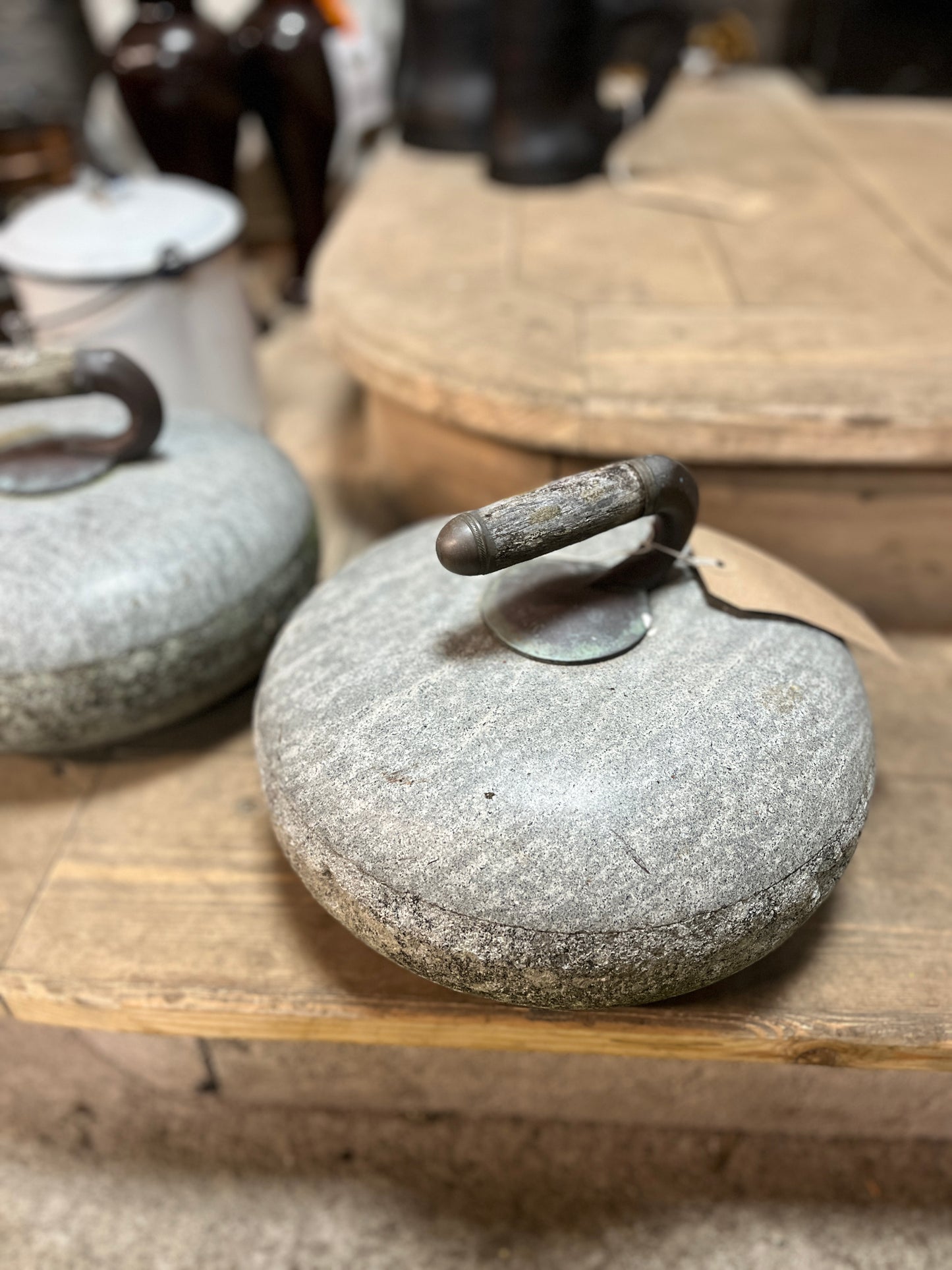 Vintage Scottish Granite Curling Stones