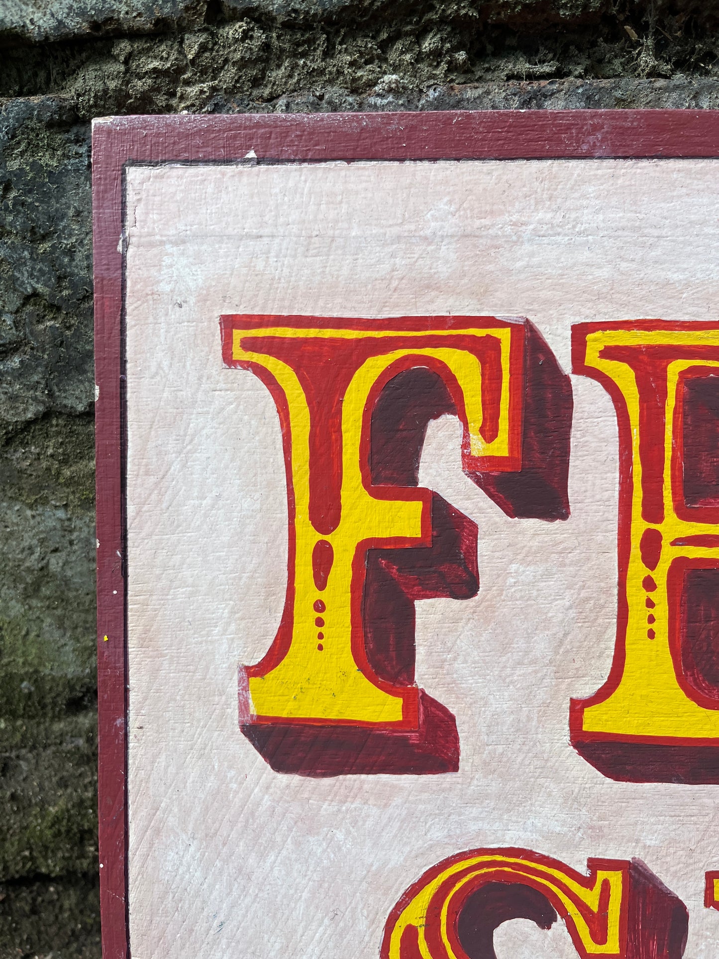 Hand Painted 'Freak Show' Wooden Sign