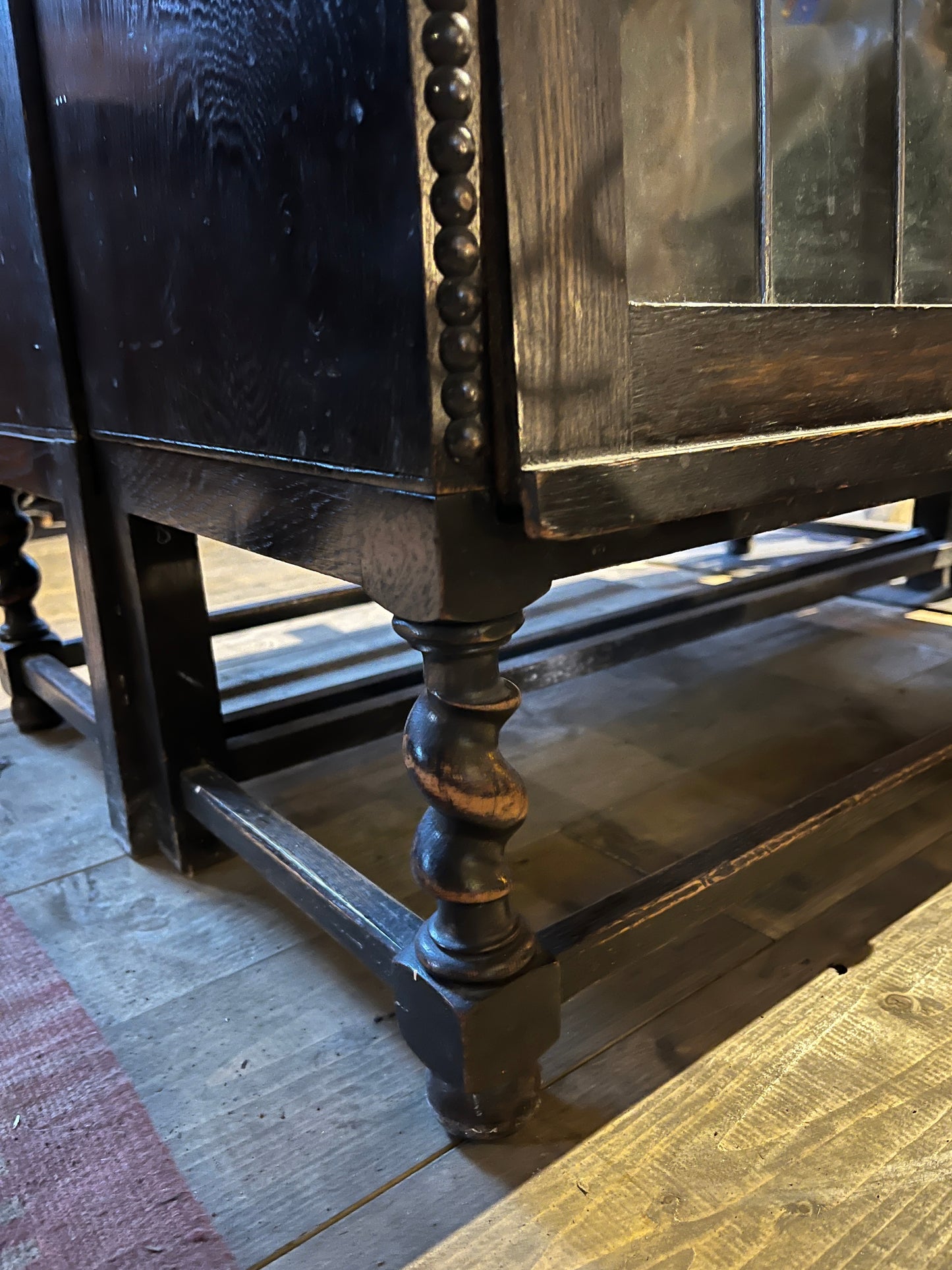 Handsome Antique Globe Wernicke Four Section Stacking Bookcase with leaded glass