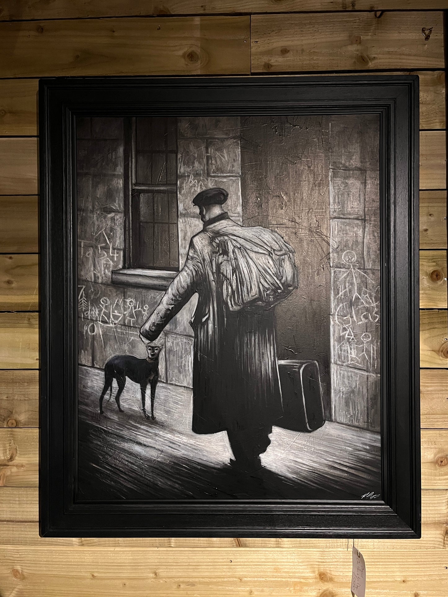 "One Man & His Dog" Original Oil on Canvas Painting by Ryan Mutter