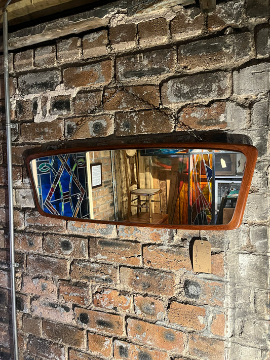 Mid Century Teak Framed Mirror