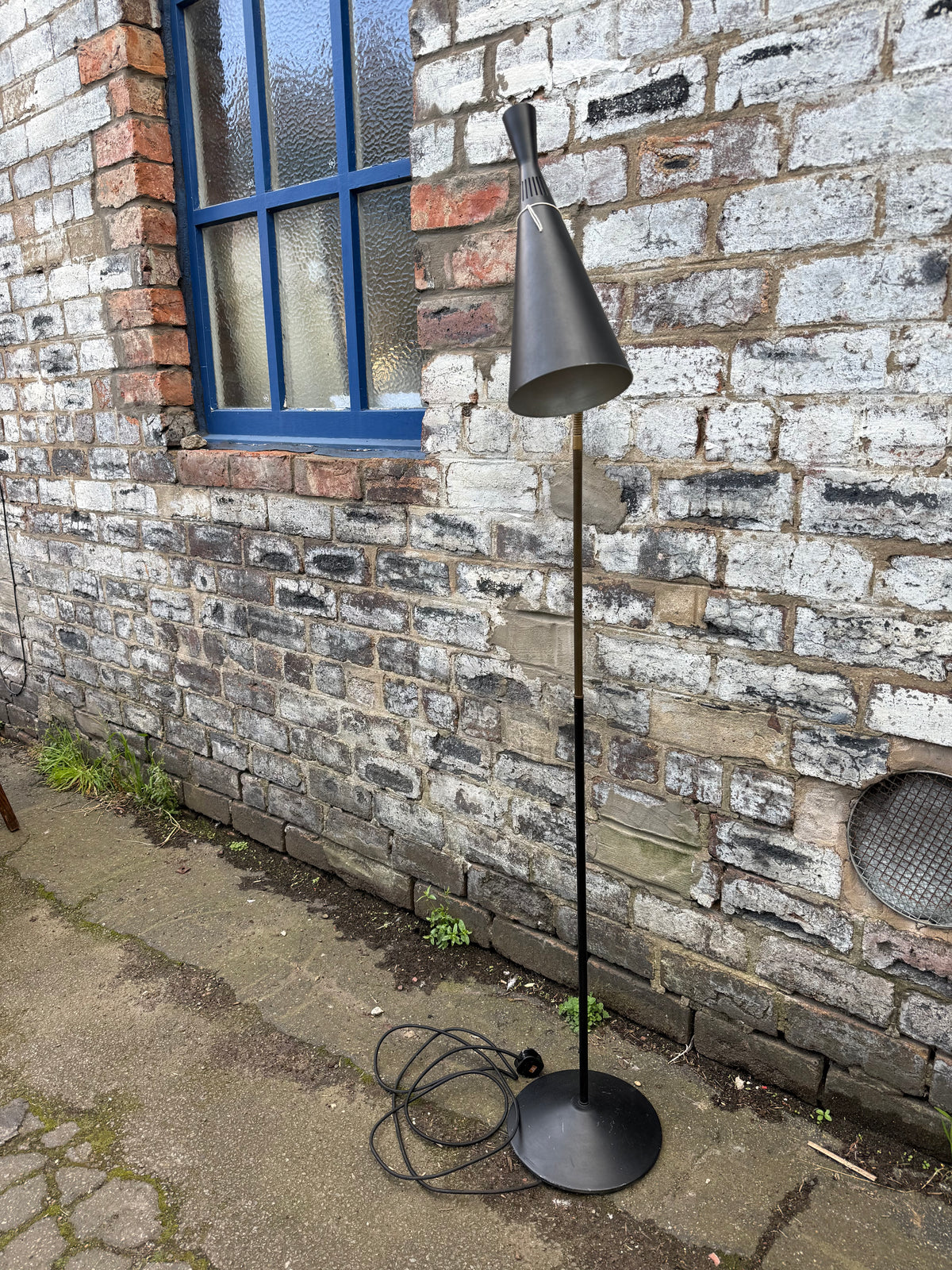GA. Scott Design MaClamp England Floor Lamp Circa 1950-60 with Adjustable Gooseneck