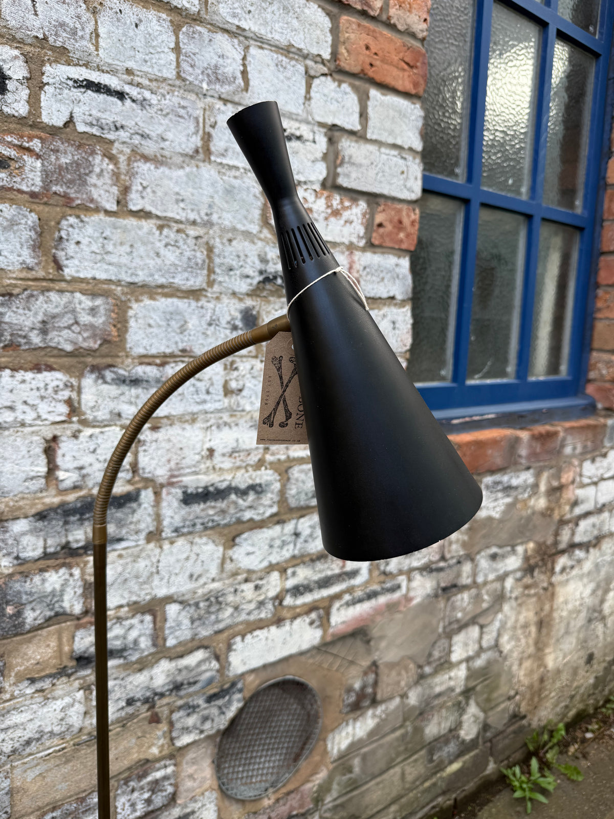 GA. Scott Design MaClamp England Floor Lamp Circa 1950-60 with Adjustable Gooseneck