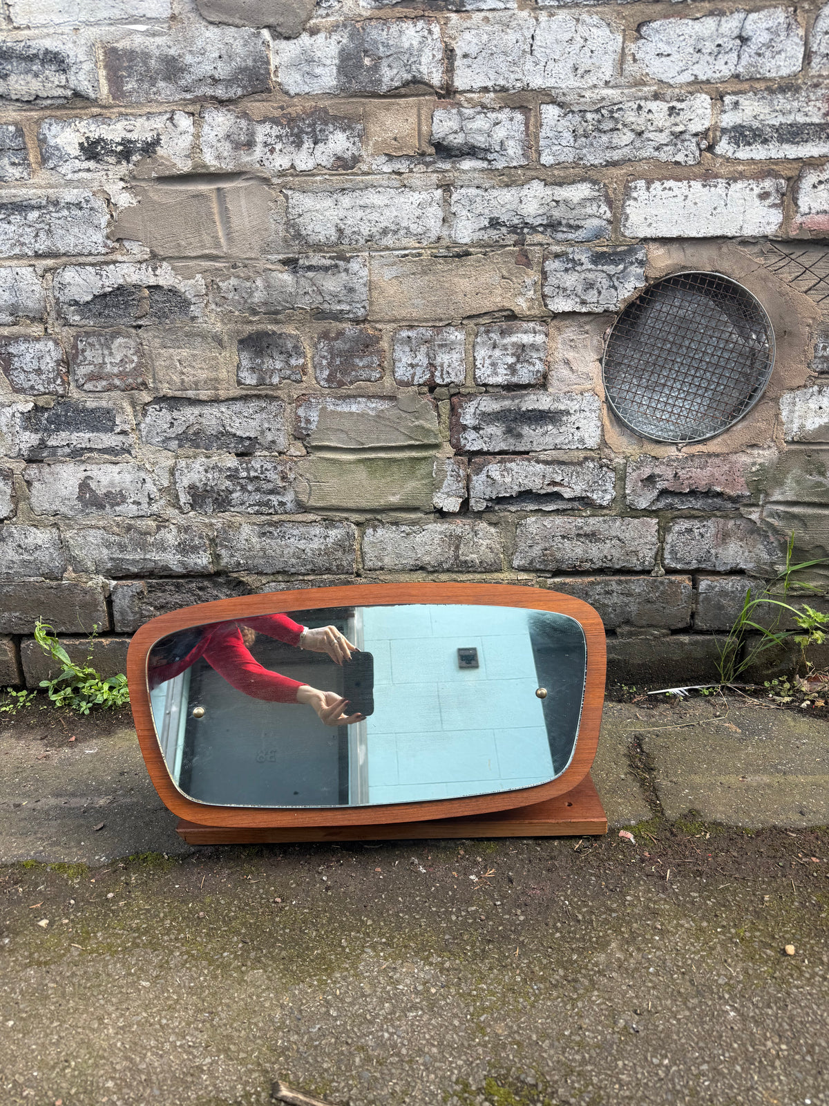 Vintage Church Organ Mirror with stand