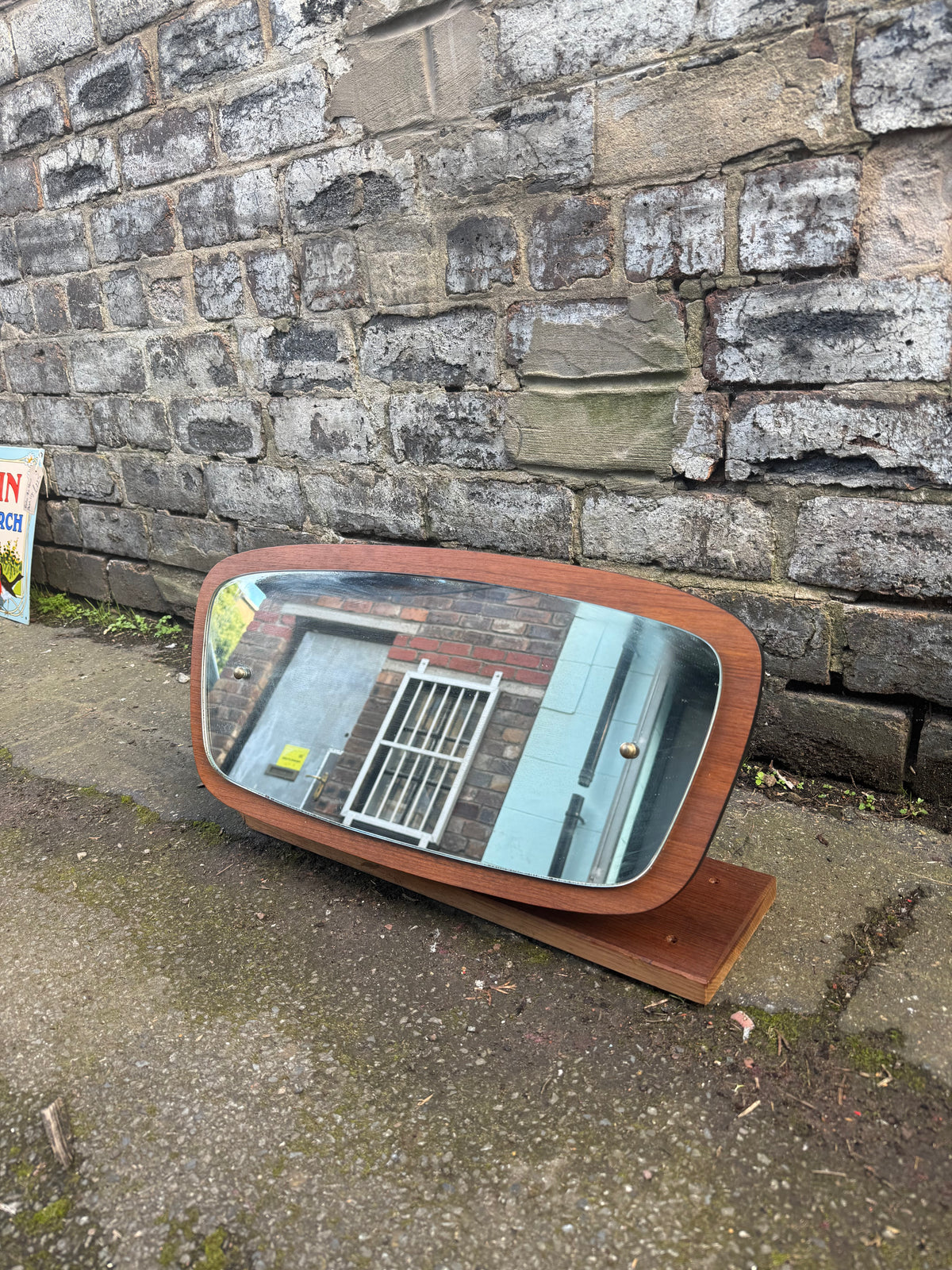 Vintage Church Organ Mirror with stand