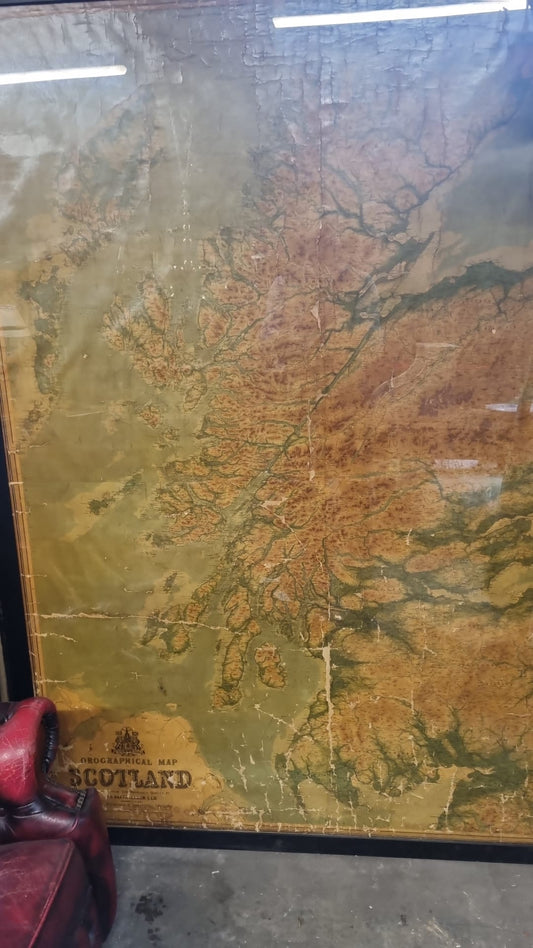 Orographical Map of Scotland published by Edinburgh Geographical Institute circa 1840-1880