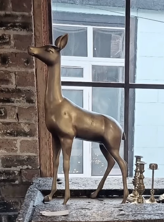 Elegant Gilt Stag & Doe