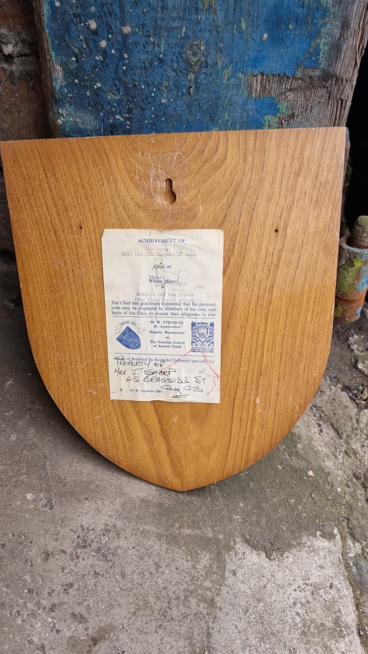 Vintage Stuart of Bute Clan Crest Plaque
