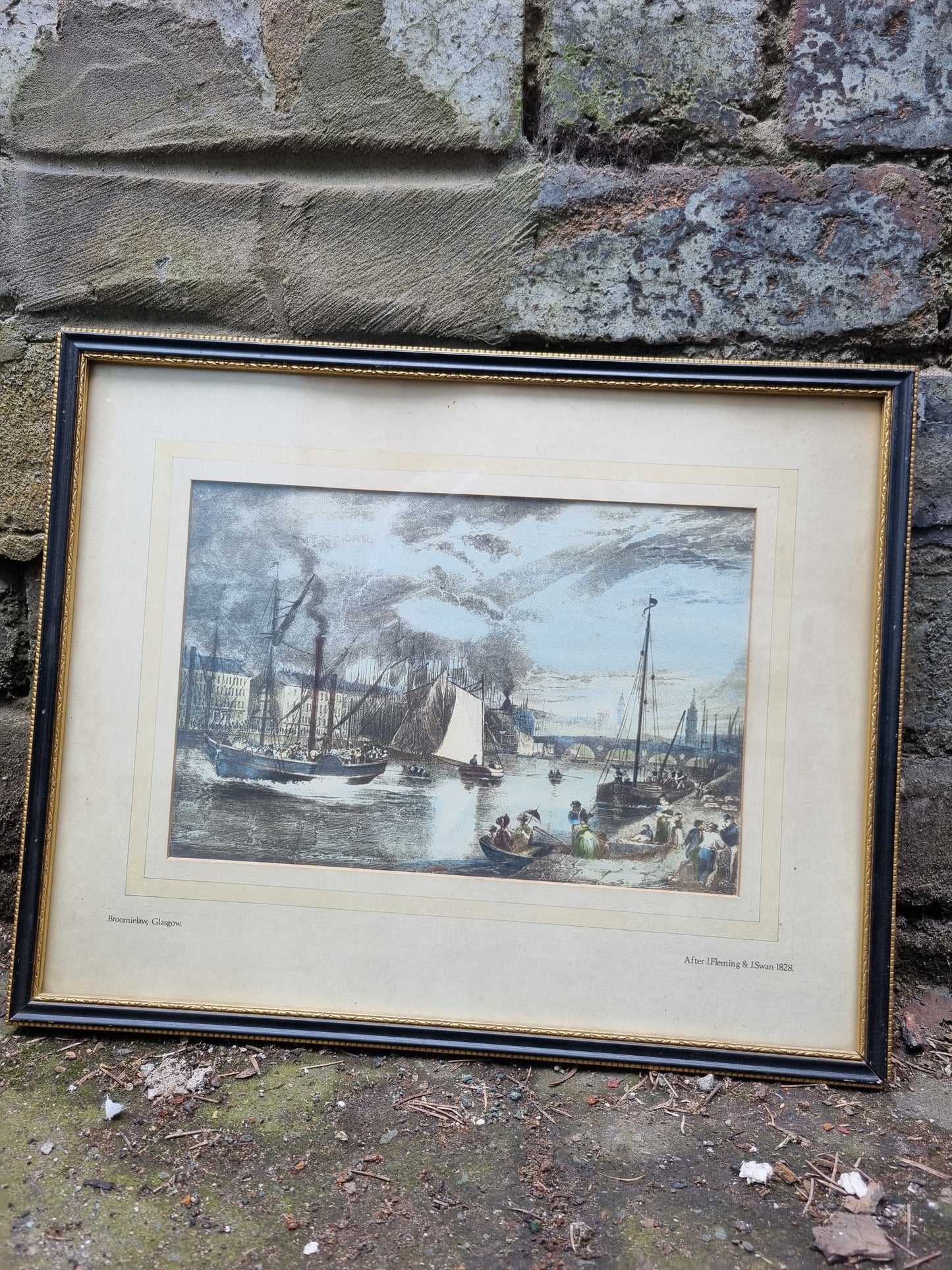 Four Framed Antique Prints of Glasgow & Edinburgh