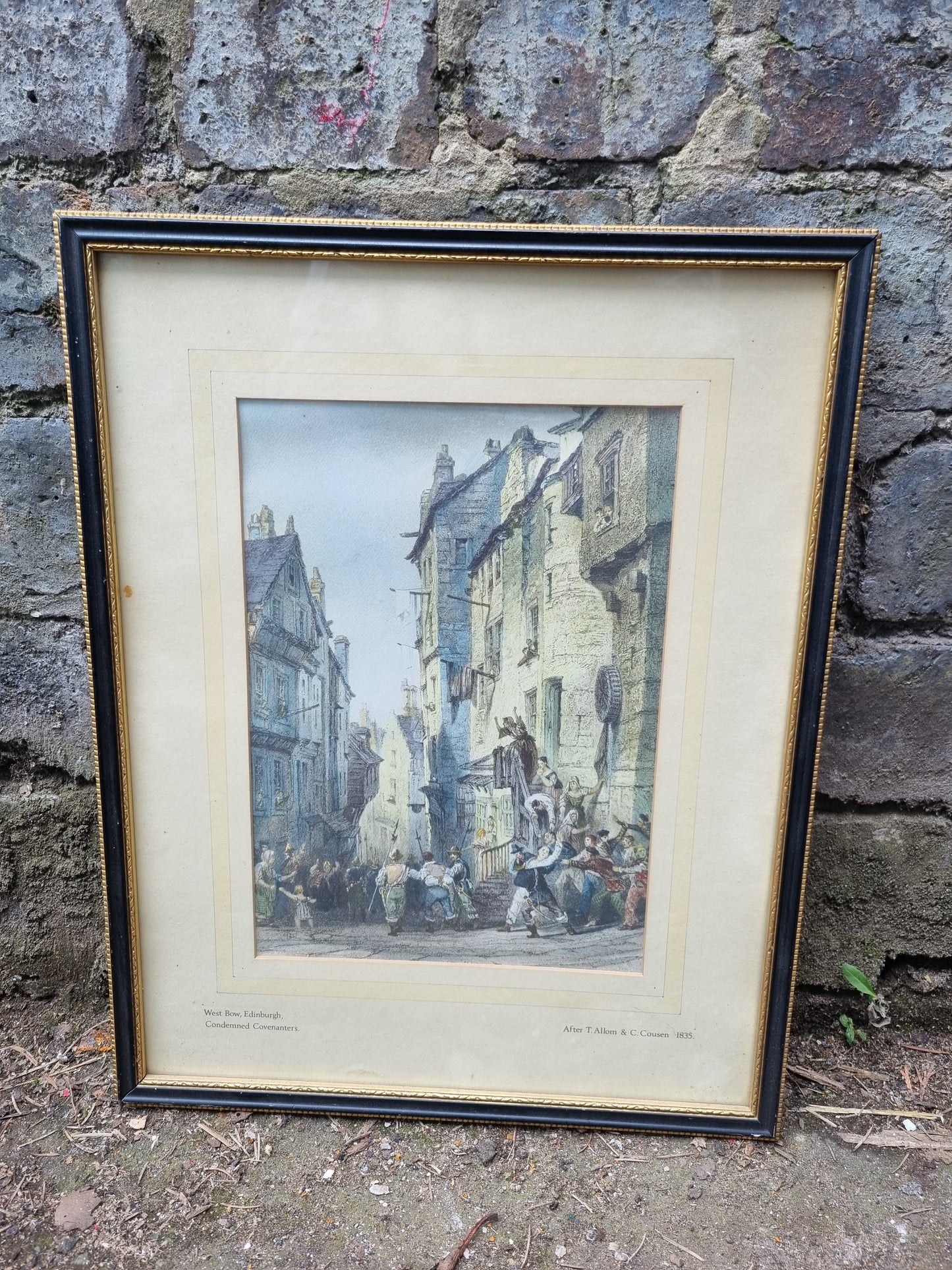Four Framed Antique Prints of Glasgow & Edinburgh