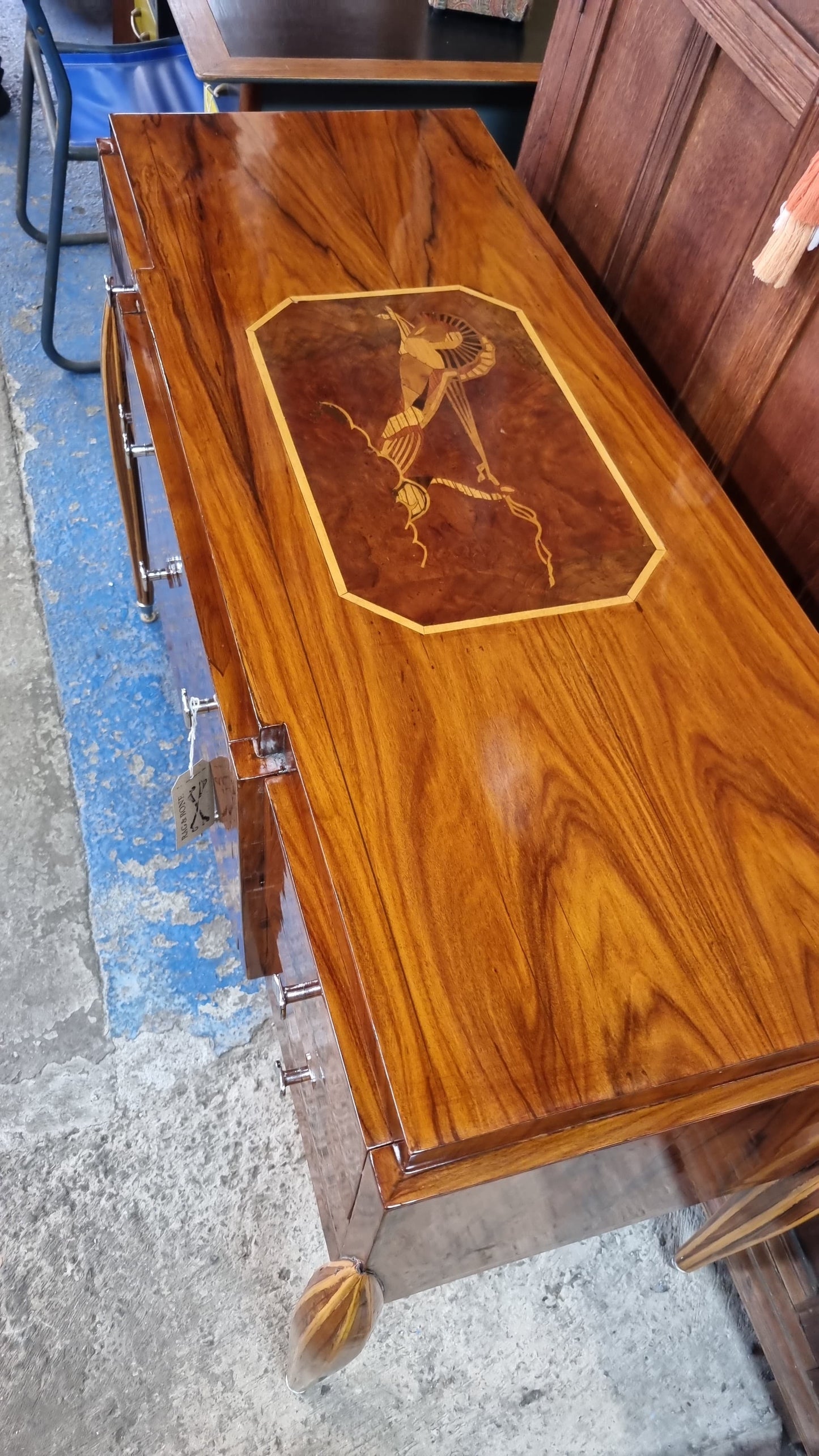 Ruhlmann Reproduction Art Deco Walnut Table