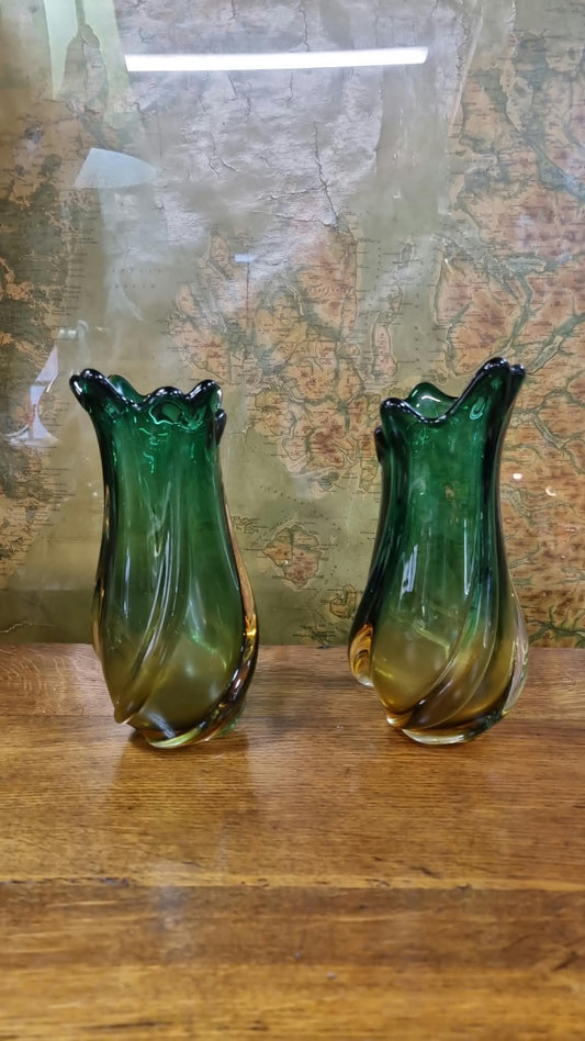 Murano Italy Glass Vases