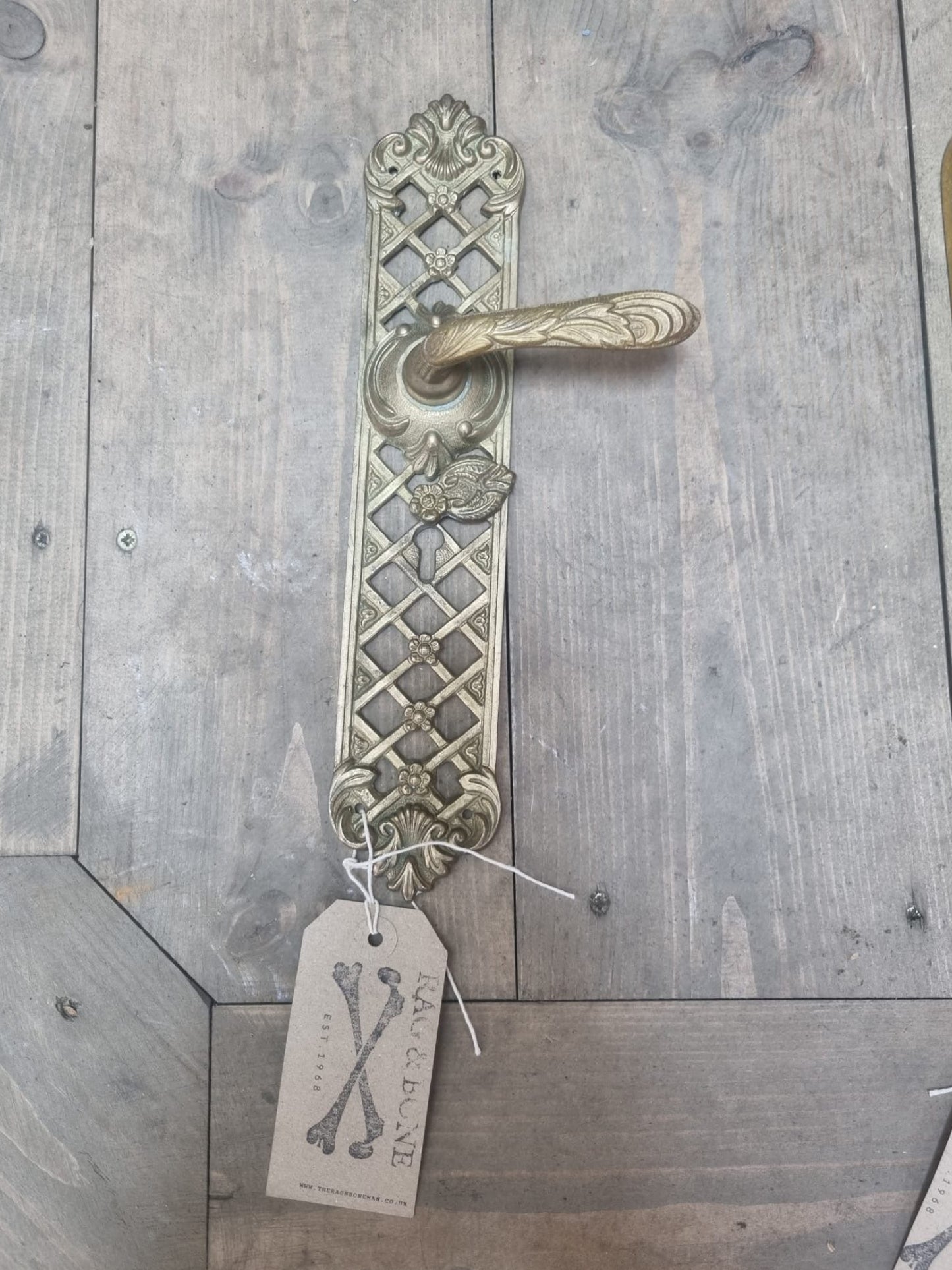 Art Nouveau/Rococo Style Brass Lever Door Handle