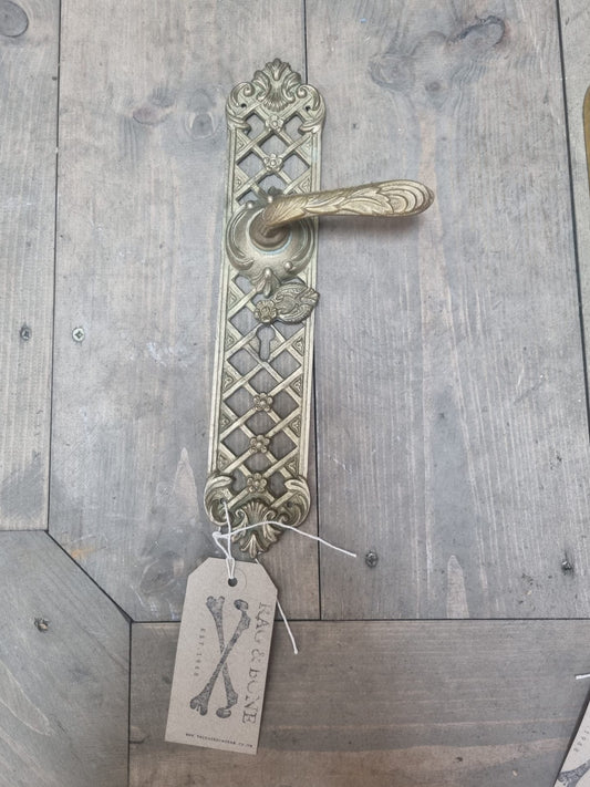 Art Nouveau/Rococo Style Brass Lever Door Handle
