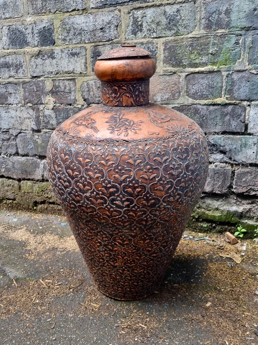 Ritual Tibetan Bhurma Vase Coated in Copper
